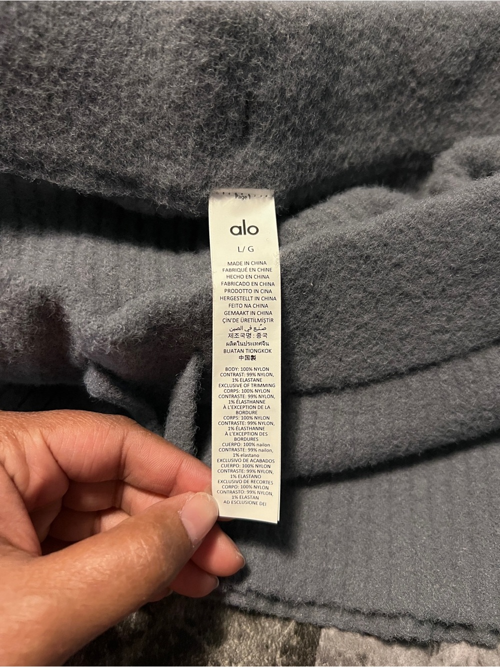 Alo Women’s Snuggle Up Sweater High Waist Wide Leg Pant Steel Grey Size L - Picture 8 of 15